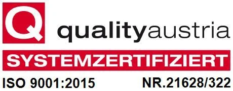 Logo ISO:9001 Zertifizierung qualityaustria