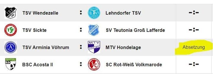 Arminia Vöhrum 1. Herren Aktuelle Neuigkeiten -