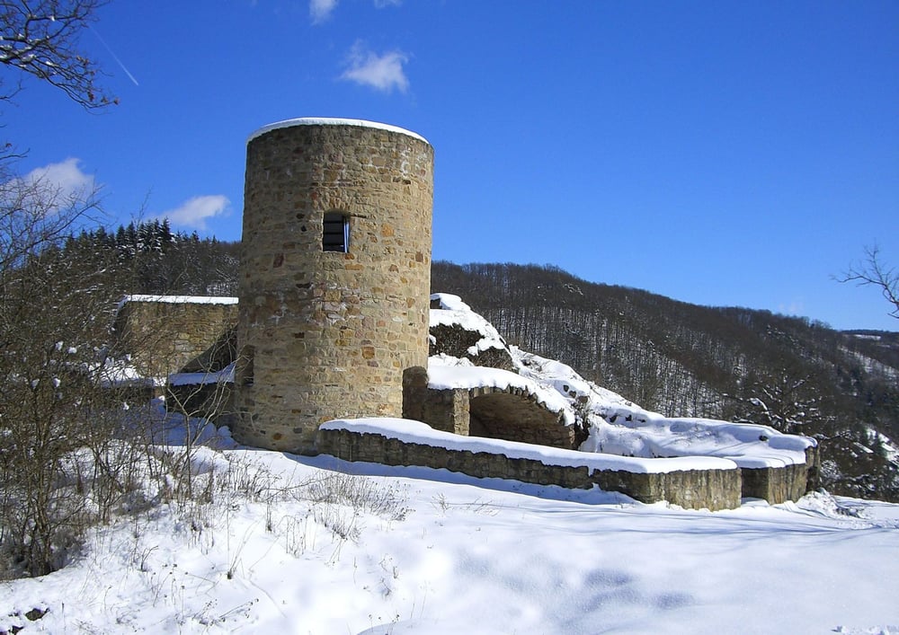 Naumburg, Bärenbach im Winter