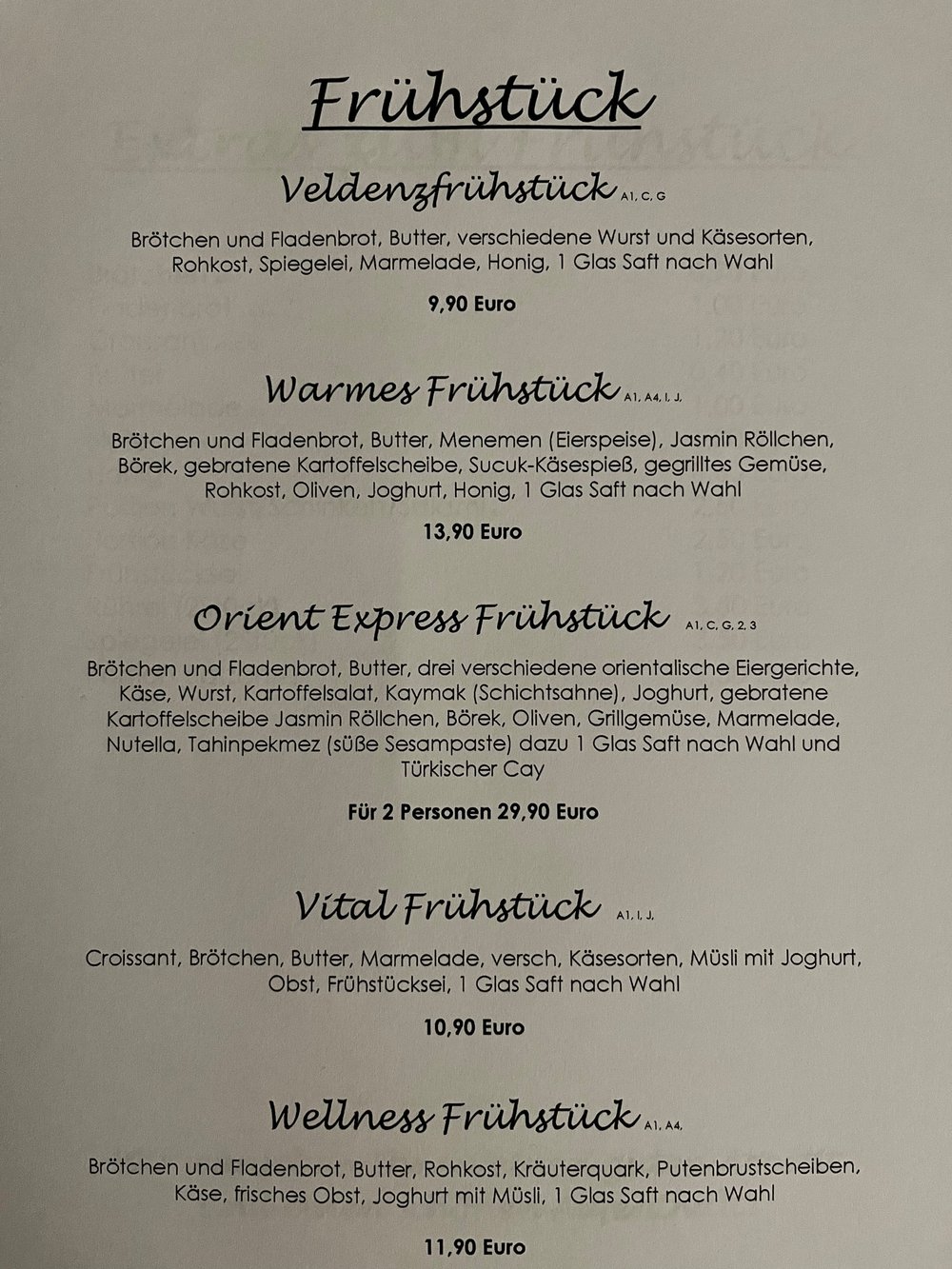 Unsere Regul Re Speisekarte Fachwerk Restaurant