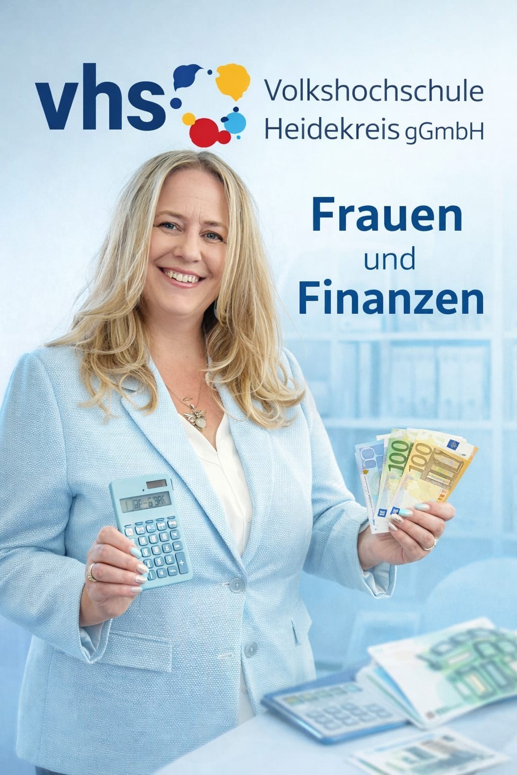 Das Bild zeigt eine Werbung für Kurse von Simone Ruhnau in der Volkshochschule Soltau.