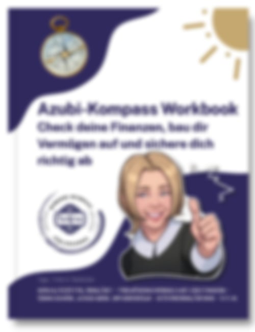 Das Cover zum Workbook für Azubis zeigt eine Comic-Figur von Simone Ruhnau, die den Daumen nach oben hält.