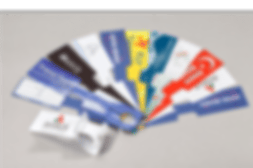 Einige Muster unserer reißfesten Reisekofferanhänger