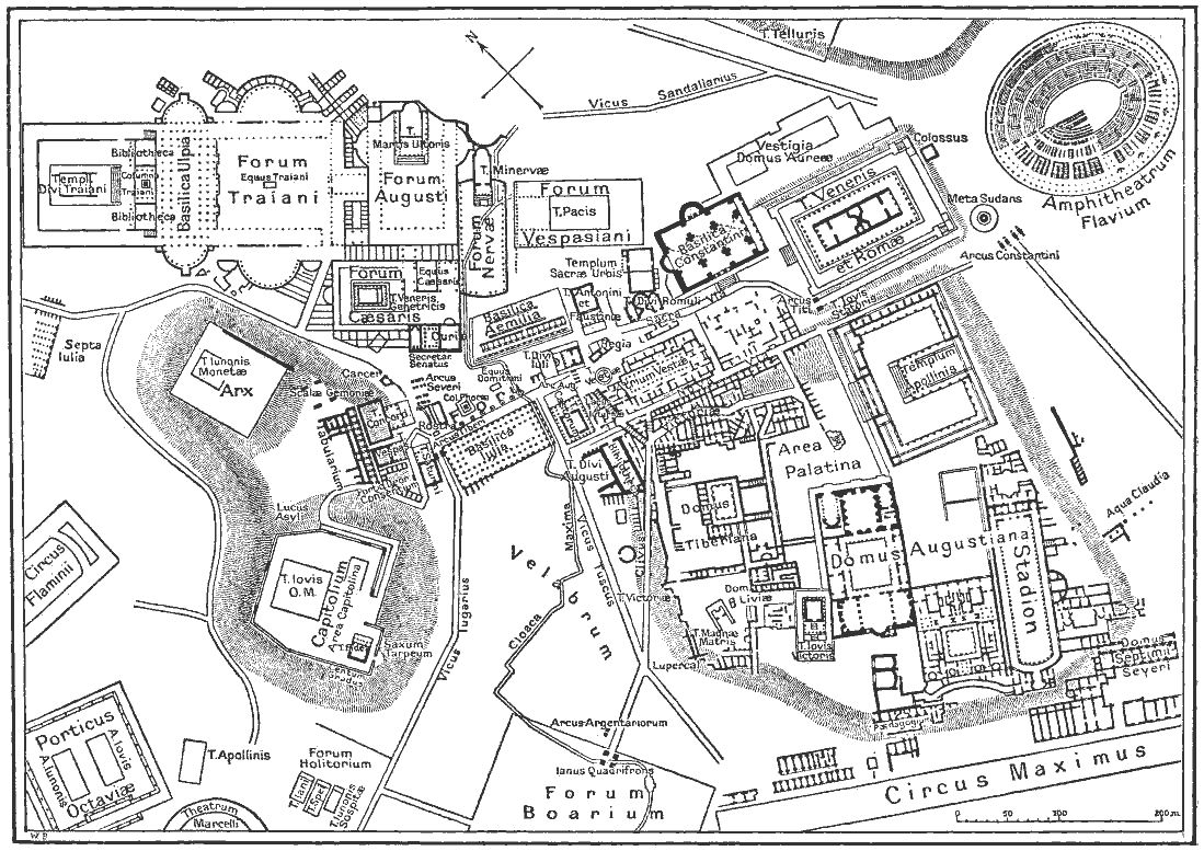 Forum Romanum Plan Karte
