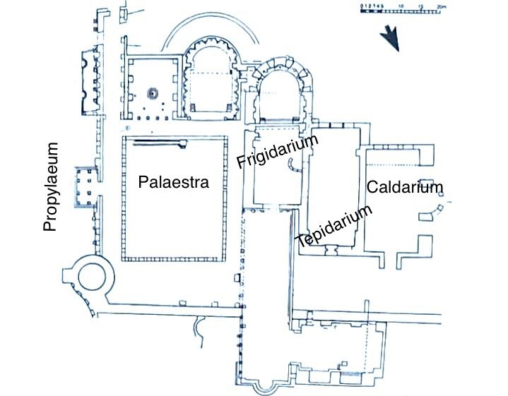 Perge Südthermen Plan