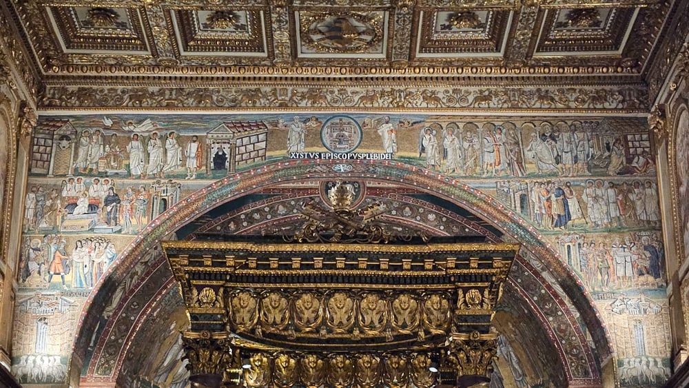 Santa Maria Maggiore in Rom, frühchristliche Mosaiken am Triumphbogen