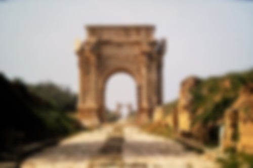 Der Bogen des Septimius Severus in Leptis Magna (Libyen)