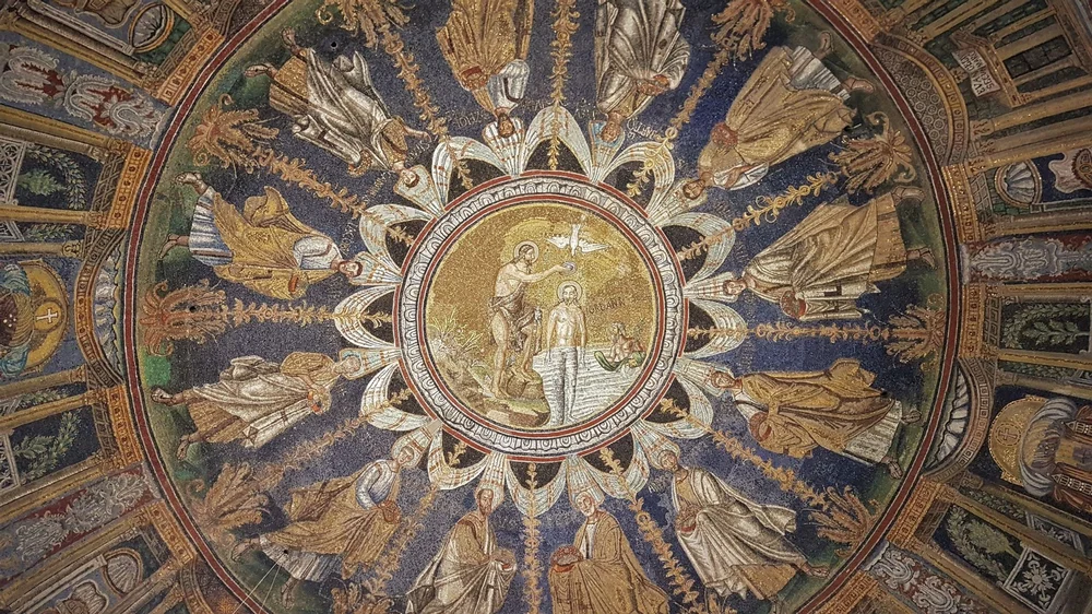 Ravenna Baptisterium der Orthodoxen Kuppelmosaik