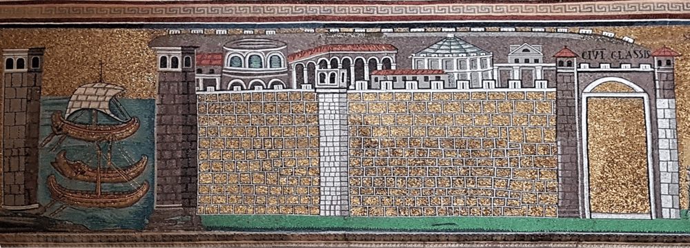 Mosaik Ravenna Stadtansicht