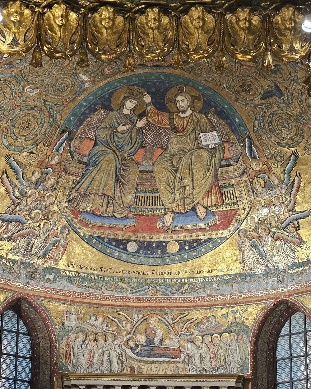 Santa Maria Maggiore in Rom, Apsismosaik mit der Krönung Mariens