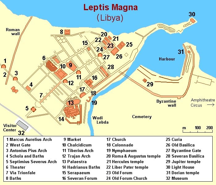 Karte Leptis Magna