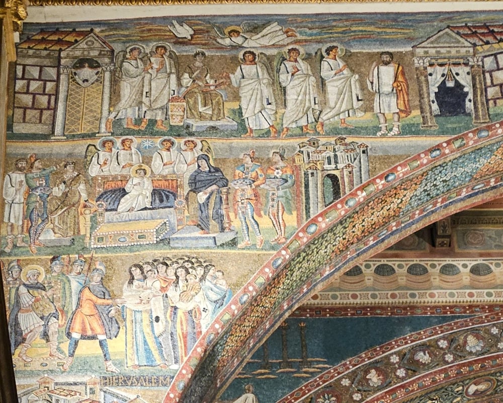frühchristliches Mosaik am Triumphbogen von Santa Maria Maggiore in Rom