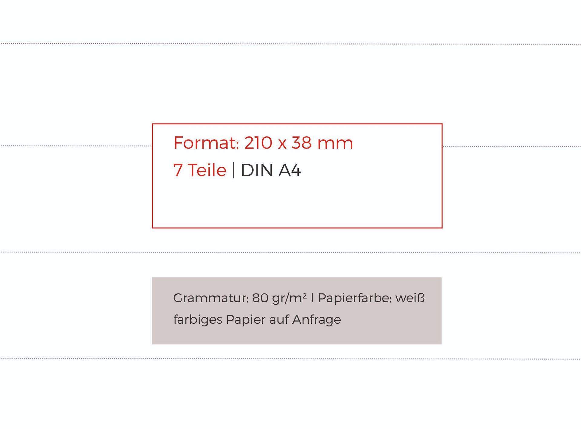 Blattformat DIN A4 l weiß 80 g/m²Wir perforieren