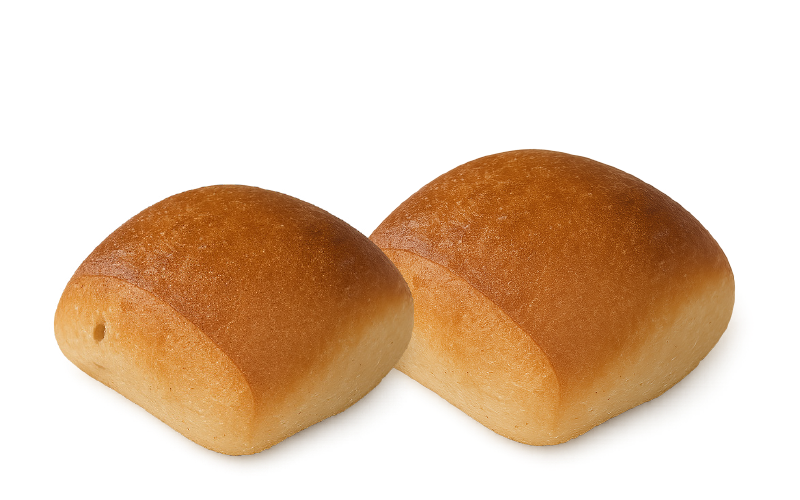 zwei freigestellte Sauerteig-Buns