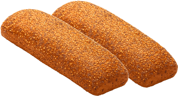 zwei freigestellte Sauerteig-Buns