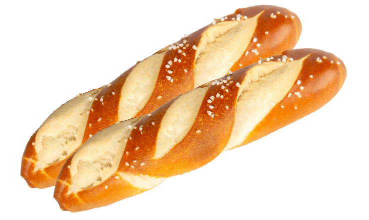 zwei freigestellte Sauerteig-Buns