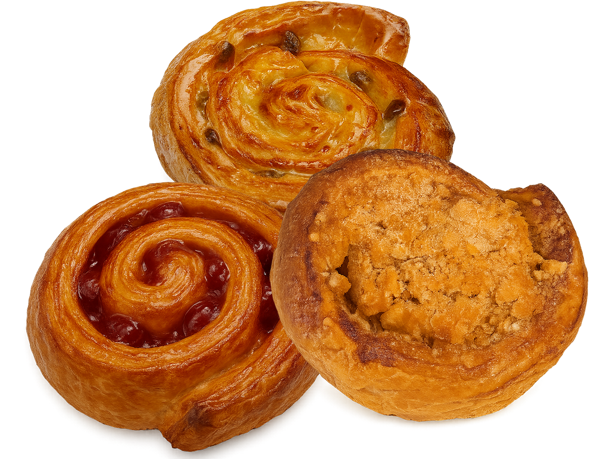 Zwei freiestellte Puddingbrezel