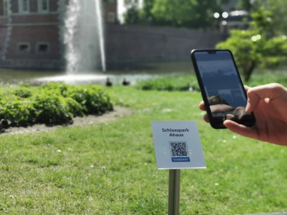 Handy QR Code Stadtführung Digital Schlosspark