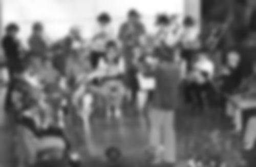 Die ersten Bläser 1974 unter der Leitung von Jochen Rendler