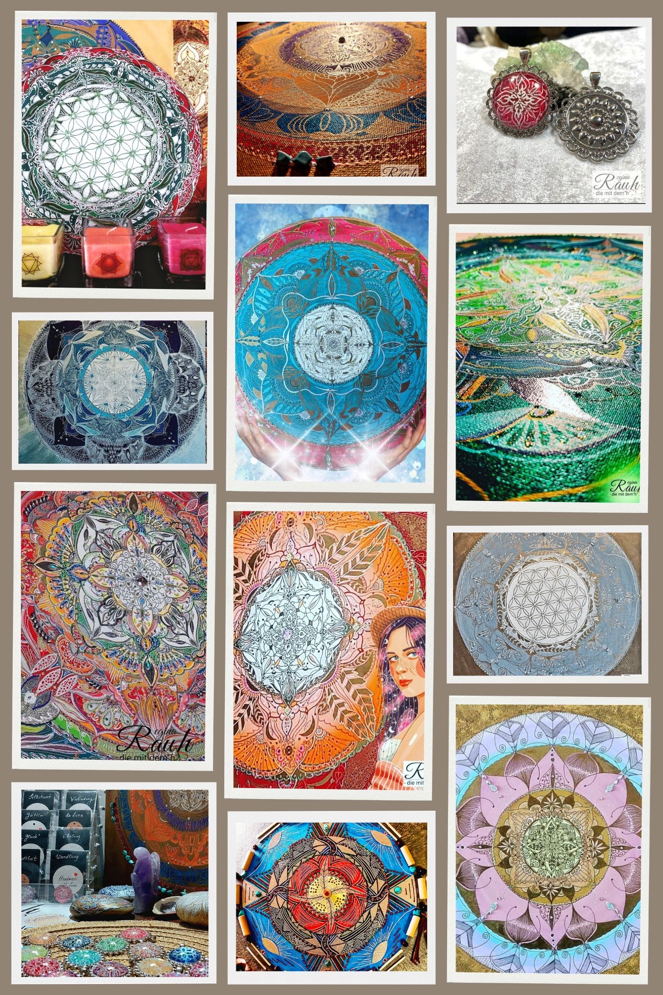 handgemalte Mandalas, handgemalte Amulette, Mandala-Amulette, Regina Rauh Mandalas Cuxhaven,spirituelle Geschenke kaufen, Mandalas Otterndorf
