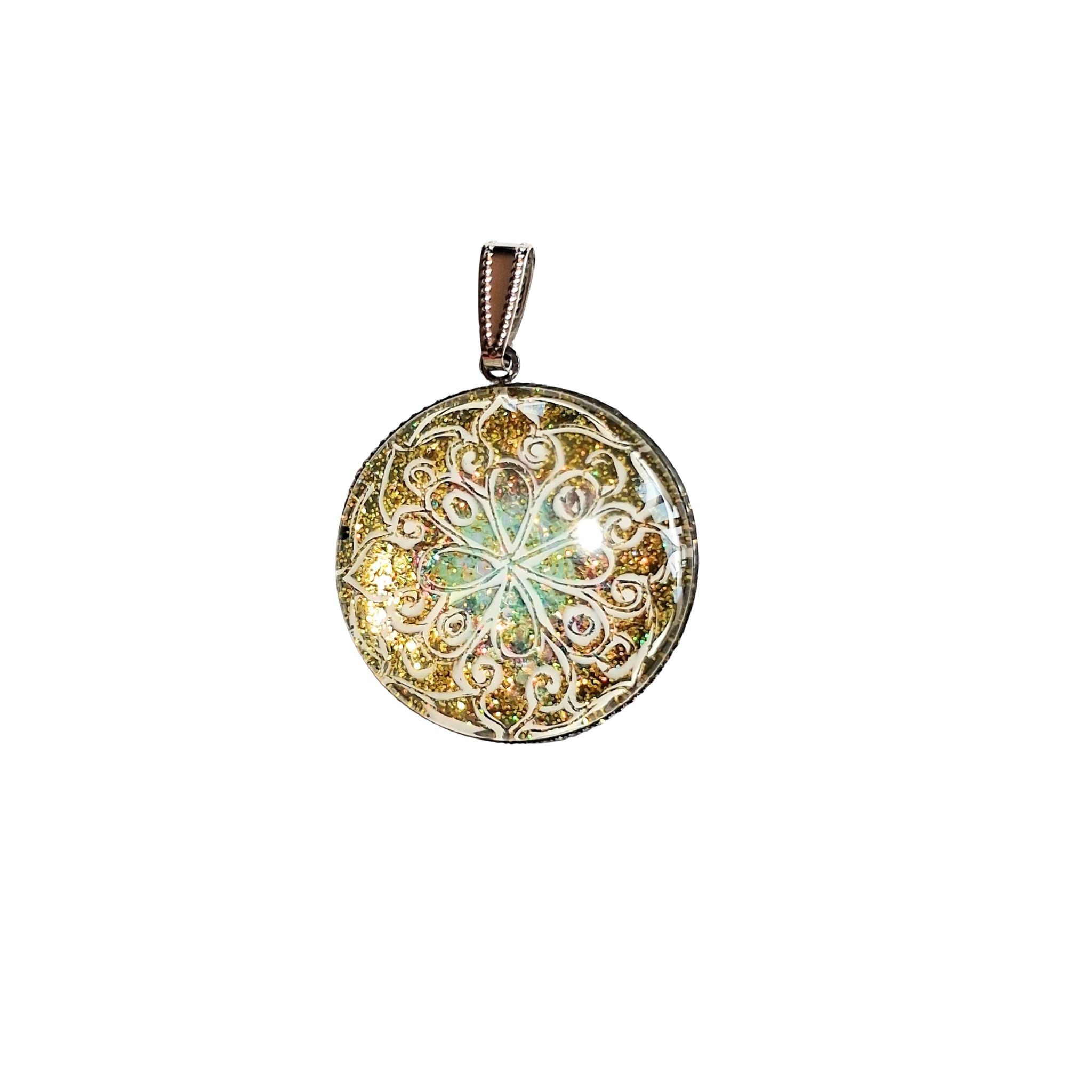 Mandala Amulett Energieamulett Regina Rauh Otterndorf, handgemalt Unikat Naturkraft, Erdung, Verwurzelung, natürliche Energie