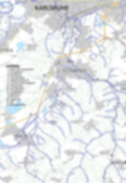 Gewässerkarte des Bereich Ettlingen und Malsch