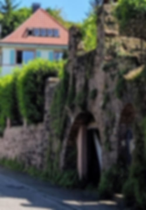 Der Tunnelausgang an der Waldstraße