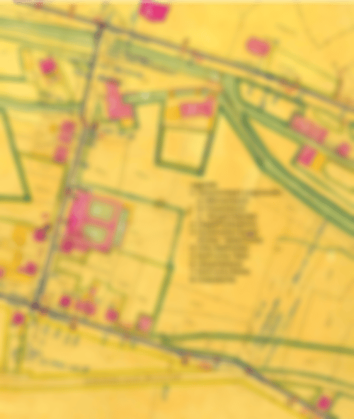 Ausschnitt aus „Lageplan Nr. 4 der Wasserleitung Ettlingen“, Legende vom Verfasser eingetragen