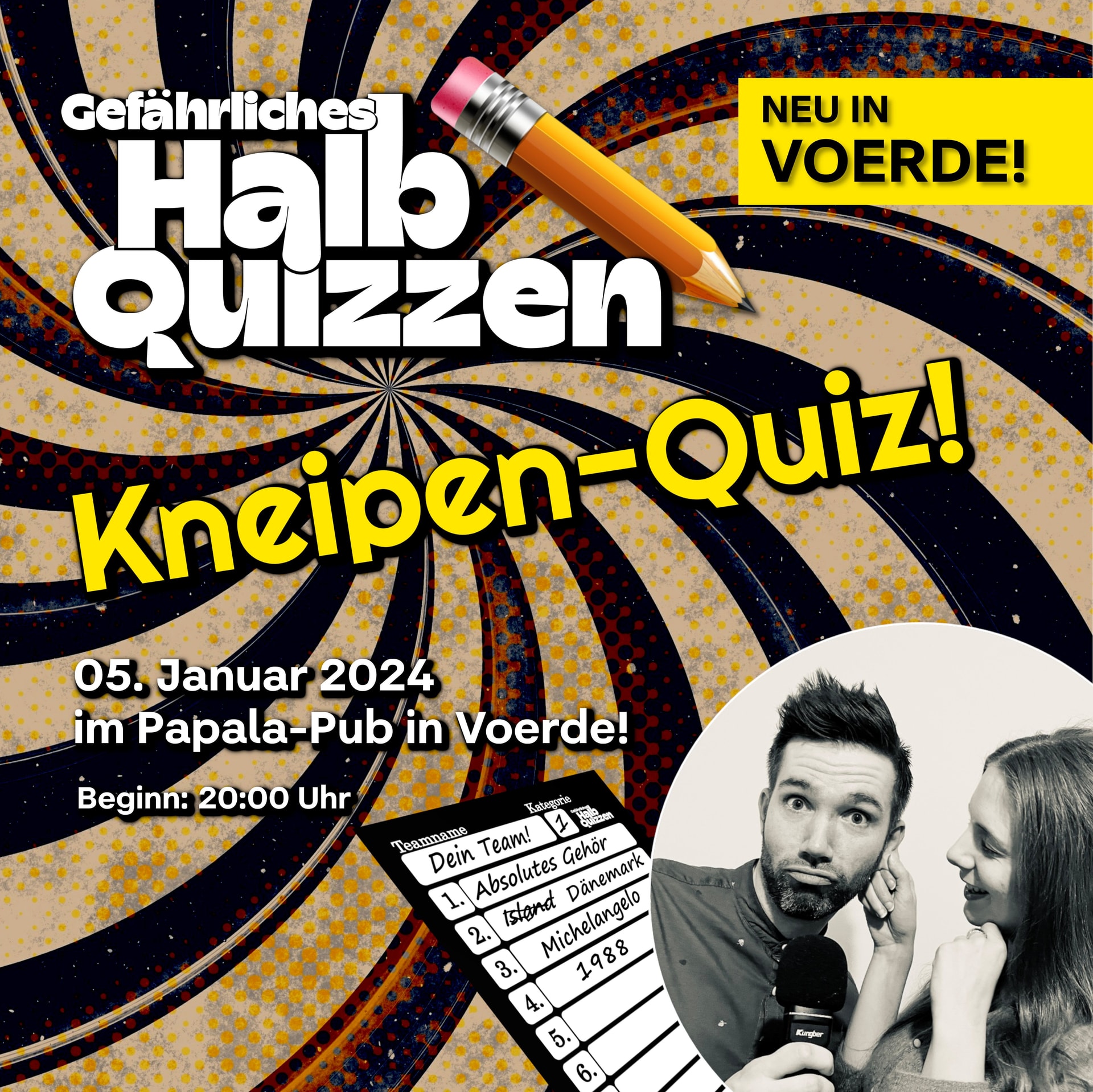 Gefährliches HalbQuizzen – Dein Kneipen-Quiz im Papala-Pub!