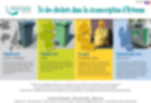 Sortierhinweis der Abfallwirtschaft Ortenaukreis in französischer Sprache