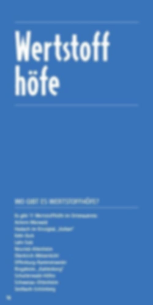 Abfall entsorgen im Ortenaukreis - Sortierhinweise