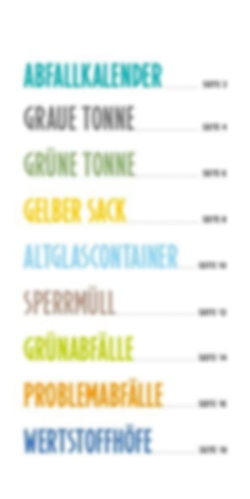 Abfall entsorgen im Ortenaukreis - Sortierhinweise