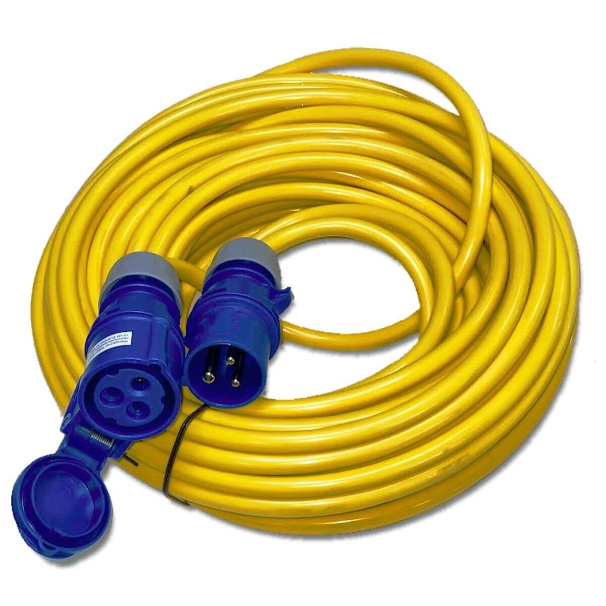 CEE Campingkabel 25 Meter in Signalfarbe