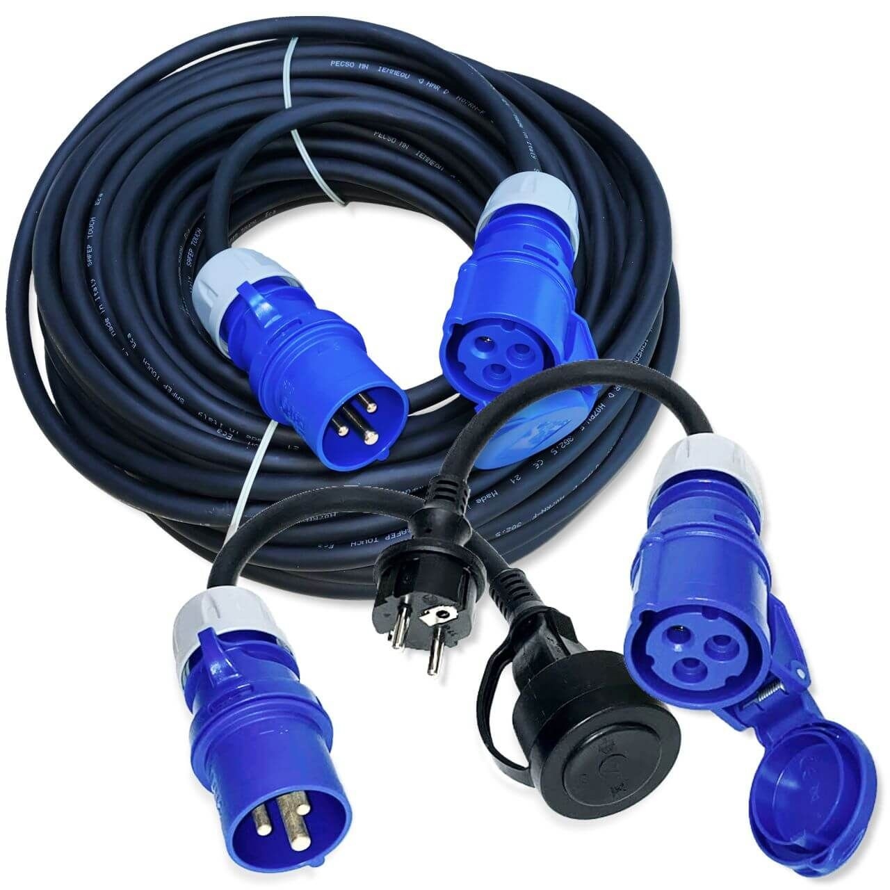 25 Meter Campingkabel CEE Adapter Set