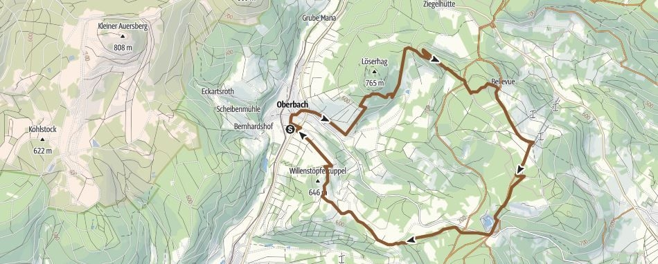 Mountainbike Rundweg 2 (Lösershag - Wildflecken - Rhön)