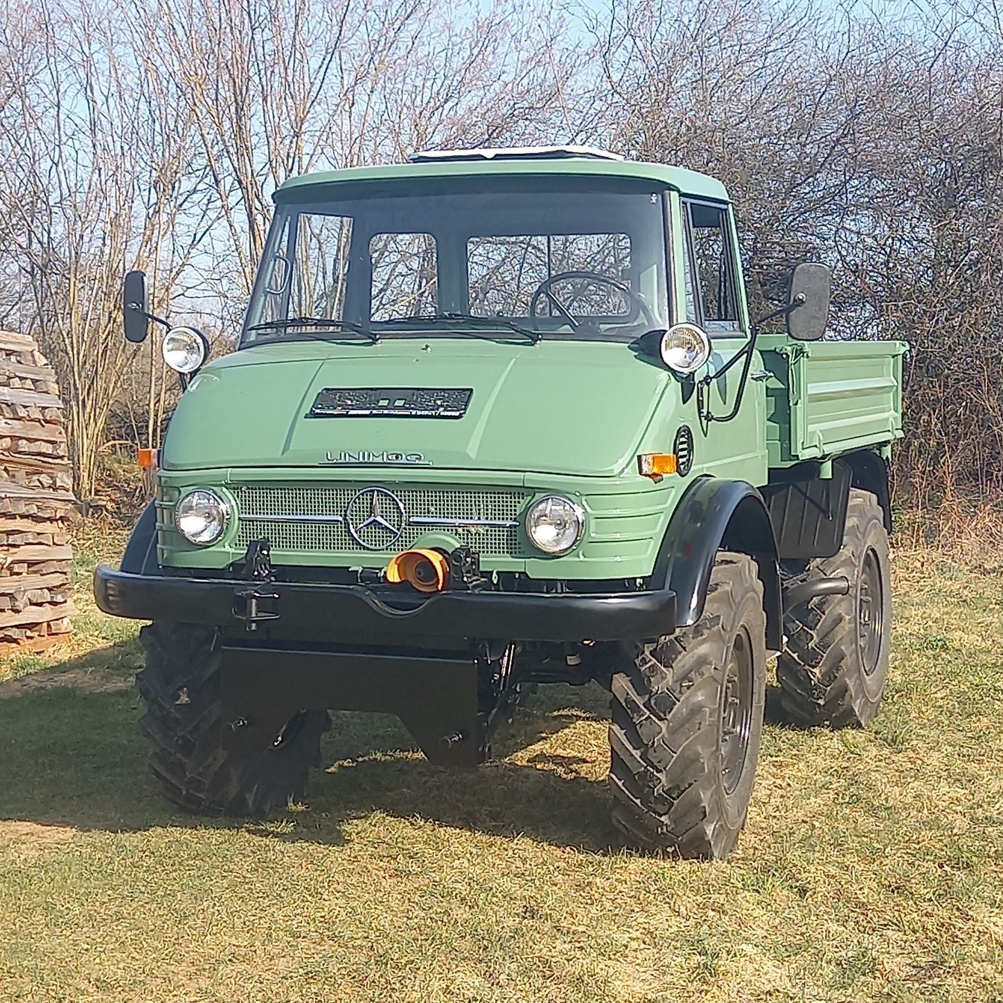 Unimog U 406 auf Wiese