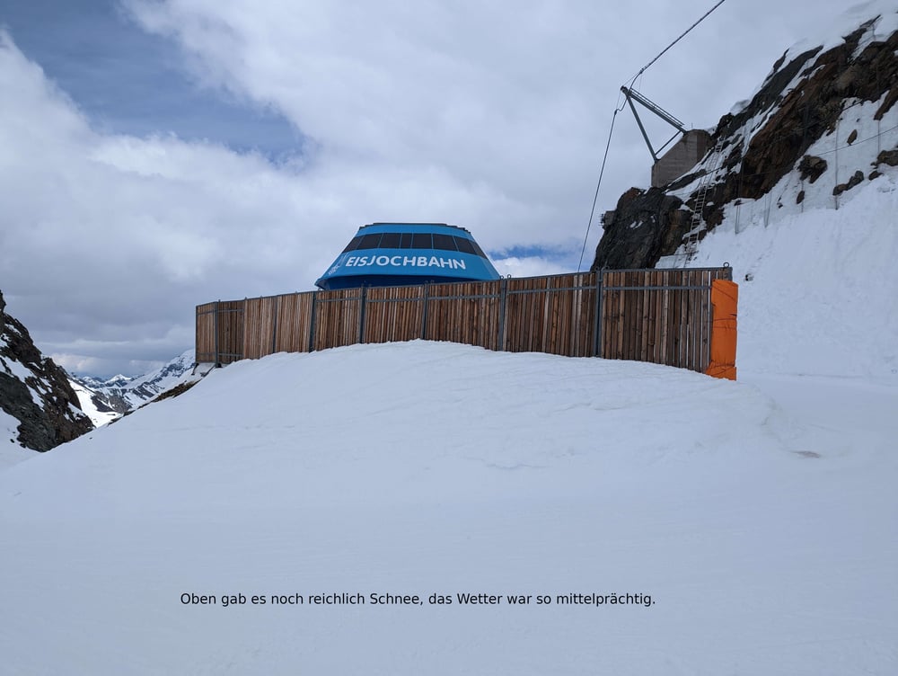 Blick auf die Eisjoch-Bergstation