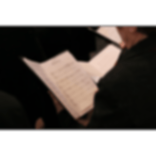 Notenzettel in einer Gesangsmappe