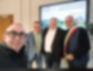 Begrüßung im Rathaus durch den Nideggener Bürgermeister Marco Schmunkamp