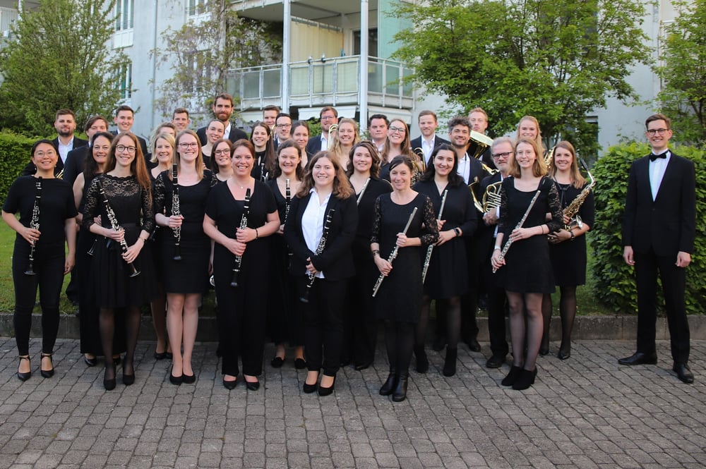 Gruppenfoto des Blasorchester München