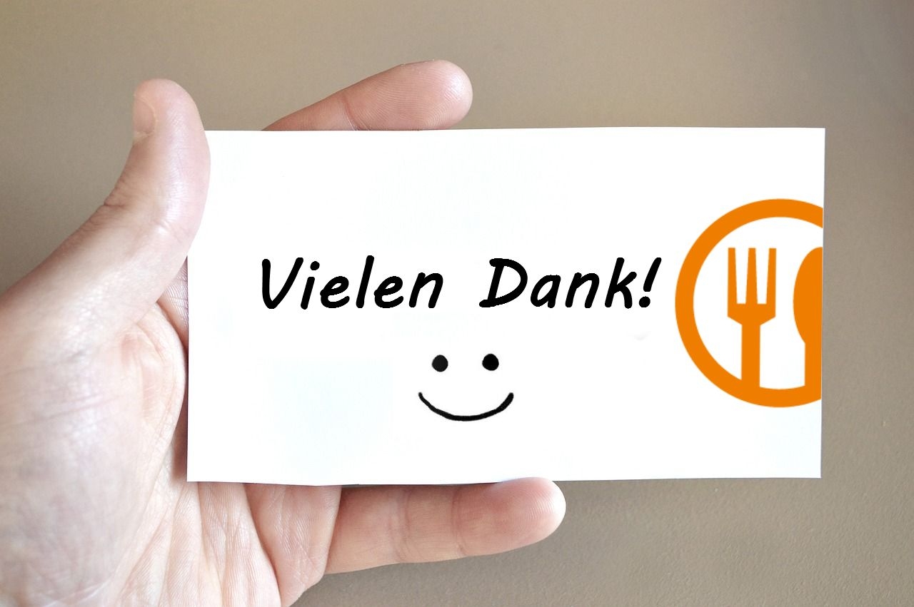 Dankes-Karte an Sponsoren der Tafel im Bergwinkel