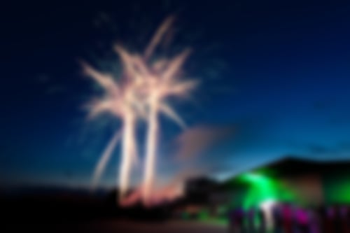 Feuerwerk in weiß als effekt einer Palme