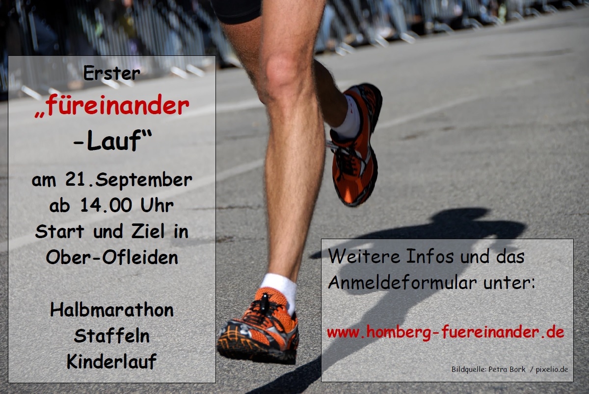 Erster füreinander-Lauf am 21. September