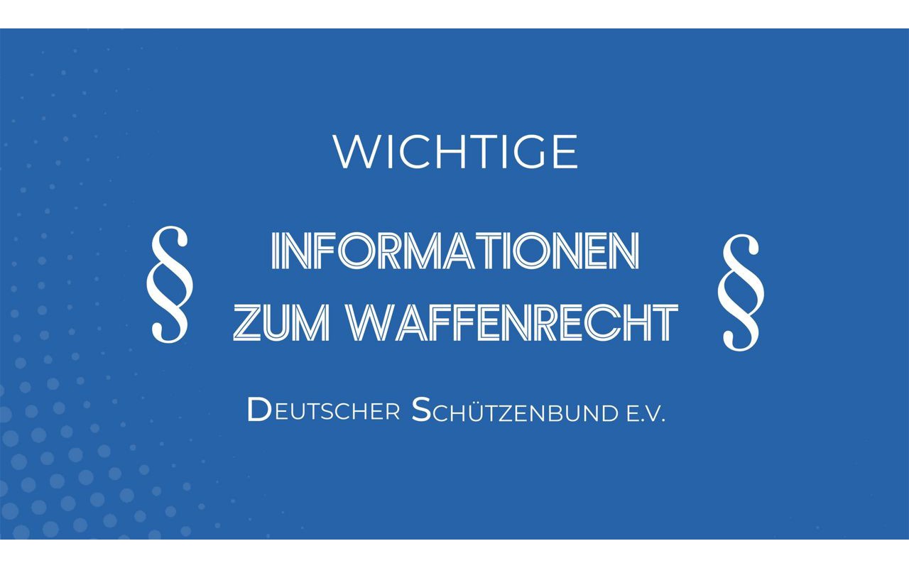 WAFFENRECHT: DSB BENENNT FÜNF THEMENKOMPLEXE ZUR EVALUIERUNG