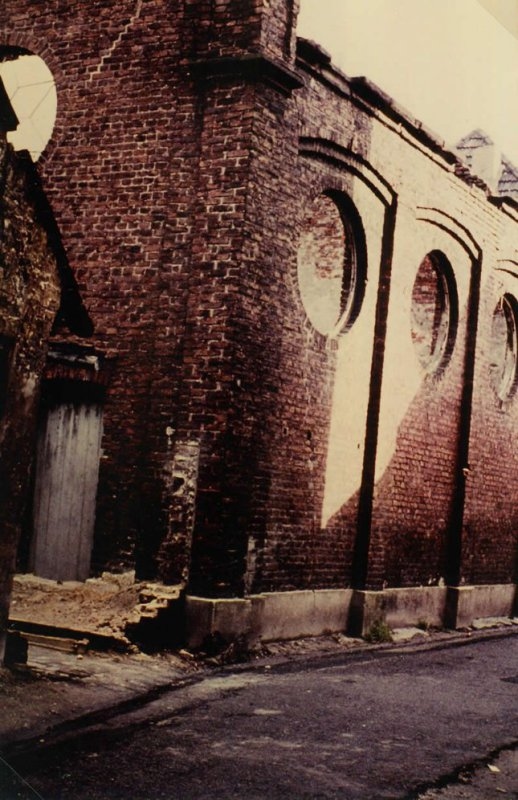 Ruine der am 10.11.1938 zerstörten Synagoge Kaldenkirchen, 1957. Sie wurde 1961 abgerissen.