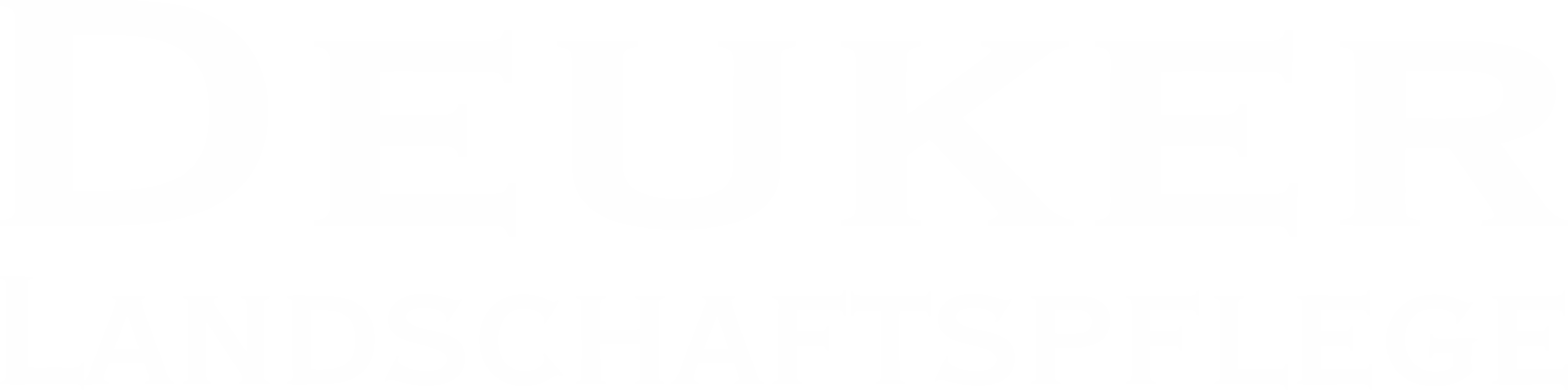 Schriftzug Deuker Landschaftspflege GmbH & Co. KG
