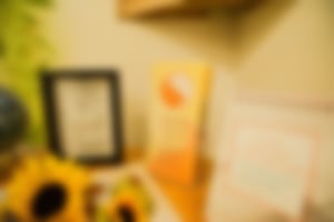 Dekoration im Wartebereich