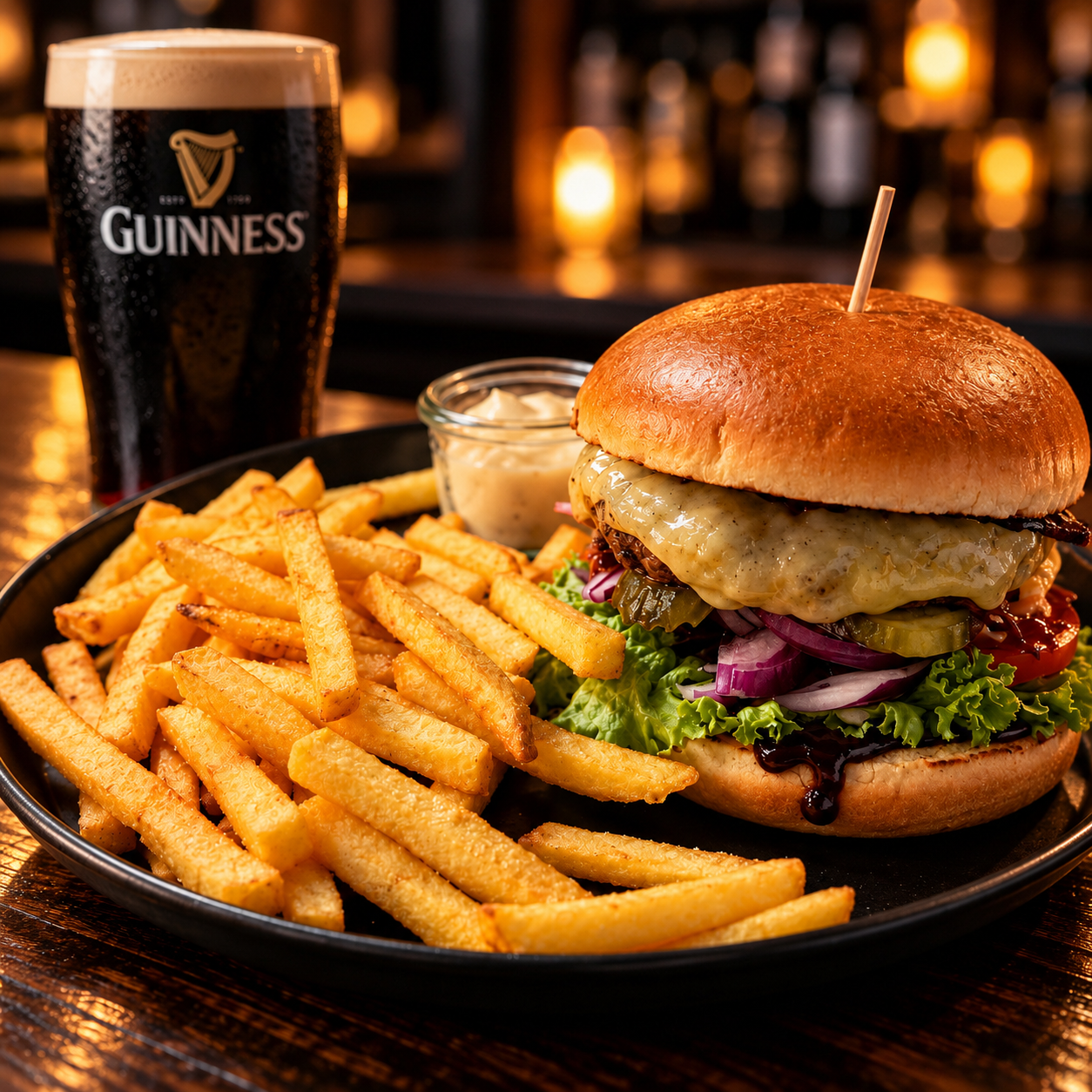 Lemon pub burger